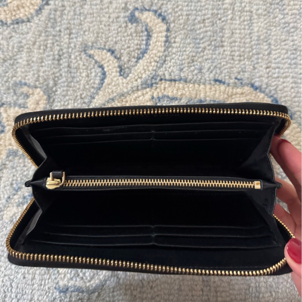 Tory Burch large black leather wallet - Picture 5 of 5